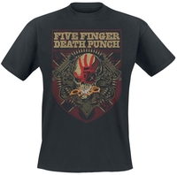 Five Finger Death Punch - Uzi Crest - T-Shirt Manches courtes - Homme - noir