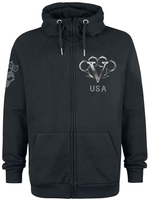 Five Finger Death Punch - V - Sweat-shirt zippé à capuche - Homme - noir