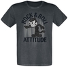 Félix Le Chat - Rock & Roll Attitude - T-Shirt Manches courtes - Homme - noir