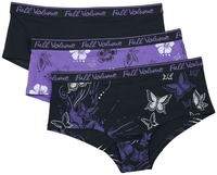 Full Volume by EMP - Lot De Culottes Avec Fleurs Et Papillons - Lot de culottes - Femme - lilas noir