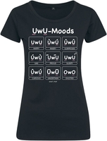 Funshirt - UwU Moods - T-Shirt Manches courtes - Femme - noir