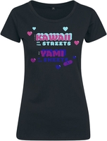 Funshirt - Yami Kawaii - T-Shirt Manches courtes - Femme - noir