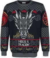 Game Of Thrones - House Of The Dragon - Dragon - Pull de Noël - Homme - multicolore