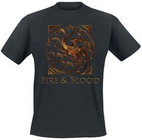 Game Of Thrones - House of the Dragon - Fire & Blood - T-Shirt Manches courtes - Homme - noir