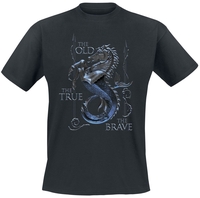 Game Of Thrones - House of the Dragon - Old,  True,  Brave - T-Shirt Manches courtes - Homme - noir