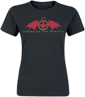 Game Of Thrones - House of The Dragon - Red Wings - T-Shirt Manches courtes - Femme - noir