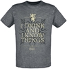 Game Of Thrones - I Drink And I Know Things - T-Shirt Manches courtes - Homme - gris