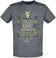 Game Of Thrones - I Drink And I Know Things - T-Shirt Manches courtes - Homme - gris
