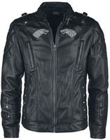 Game Of Thrones - Maison Stark - Veste en cuir - Homme - noir