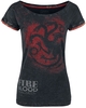 Game Of Thrones - Targaryen - Fire And Blood - T-Shirt Manches courtes - Femme - gris foncé