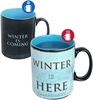 Game Of Thrones - Winter is here - Mug Thermoréactif - Mug - Unisexe - bleu noir