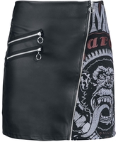 Gas Monkey Garage - Big Monkey - Jupe courte - Femme - noir