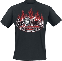Gas Monkey Garage - Blood Sweat And Red Flames - T-Shirt Manches courtes - Homme - noir