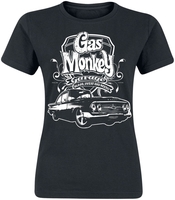 Gas Monkey Garage - Logo And Car - T-Shirt Manches courtes - Femme - noir