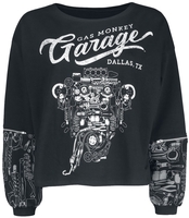 Gas Monkey Garage - Mechanical Monkey - Sweat-shirt - Femme - noir