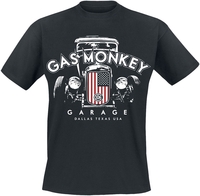 Gas Monkey Garage - US Flag Grill - T-Shirt Manches courtes - Homme - noir