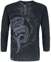 Gas Monkey Garage - Washed Monkey - T-shirt manches longues - Homme - gris