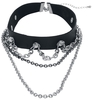 Gothicana by EMP - Choker Chaíne - Serre-cou - Femme - noir argent