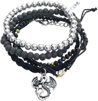Gothicana by EMP - Drache - Set de bracelets - Femme - noir