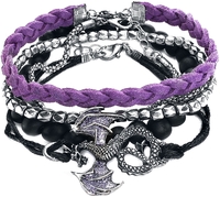 Gothicana by EMP - Drache - Set de bracelets - Femme - noir lilas