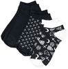 Gothicana by EMP - Dreierpack Socken mit Kreuz und Pentagramm Motiven - Chaussettes - Unisexe - noir