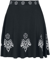 Gothicana by EMP - Gothicana X Anne Stokes - Rock mit Pentagramm - Jupe mi-longue - Femme - noir