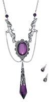 Gothicana by EMP - Goutte Lilas - Collier - Femme - couleur argent