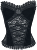 Gothicana by EMP - Korsage aus Spitze und Samt - Corset - Femme - noir