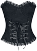 Gothicana by EMP - Korsage mit Spitzenbesatz - Corset - Femme - noir