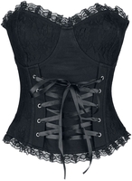 Gothicana by EMP - Korsage mit Spitzenbesatz - Corset - Femme - noir
