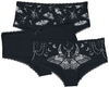 Gothicana by EMP - Lot De Culottes Noires Unies & Imprimées - Lot de culottes - Femme - noir