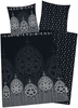 Gothicana by EMP - Lune & Étoiles - Parure de lit - Unisexe - noir blanc