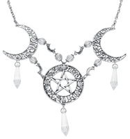 Gothicana by EMP - Pentacle Filigree - Collier - Femme - couleur argent
