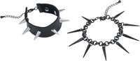 Gothicana by EMP - Pics - Set de bracelets - Unisexe - noir argent