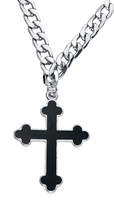 Gothicana by EMP - Plain Cross - Collier - Femme - couleur argent