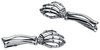 Gothicana by EMP - Skeleton Hands - Barrette - Femme - couleur argent