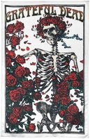 Grateful Dead - Skeleton & Rose - Drapeau - Unisexe - multicolore