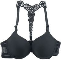 Grey Velvet - Spitzen Bra - Brassière - Femme - noir