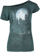 Harry Potter - Château de Poudlard - T-Shirt Manches courtes - Femme - turquoise