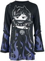 Heartless - Killer Flame Top - Robe courte - Femme - noir lilas