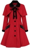 Hell Bunny - Anouk Coat - Manteaux - Femme - rouge noir