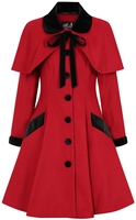 Hell Bunny - Anouk Coat - Manteaux - Femme - rouge noir