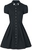Hell Bunny - Boutons Cœurs - Robe mi-longue - Femme - noir