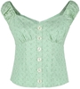 Hell Bunny - Celia Top - Top - Femme - vert
