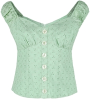 Hell Bunny - Celia Top - Top - Femme - vert