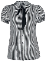 Hell Bunny - Chemisier Humbug - Chemisier - Femme - noir blanc