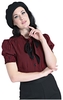 Hell Bunny - Chemisier Humbug - Chemisier - Femme - noir rouge