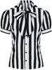 Hell Bunny - Chemisier Juno - Chemisier - Femme - noir blanc
