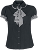 Hell Bunny - Chemisier Leslie - Chemisier - Femme - noir blanc