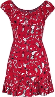 Hell Bunny - Emmylou Mini Dress - Robe courte - Femme - rouge noir blanc
